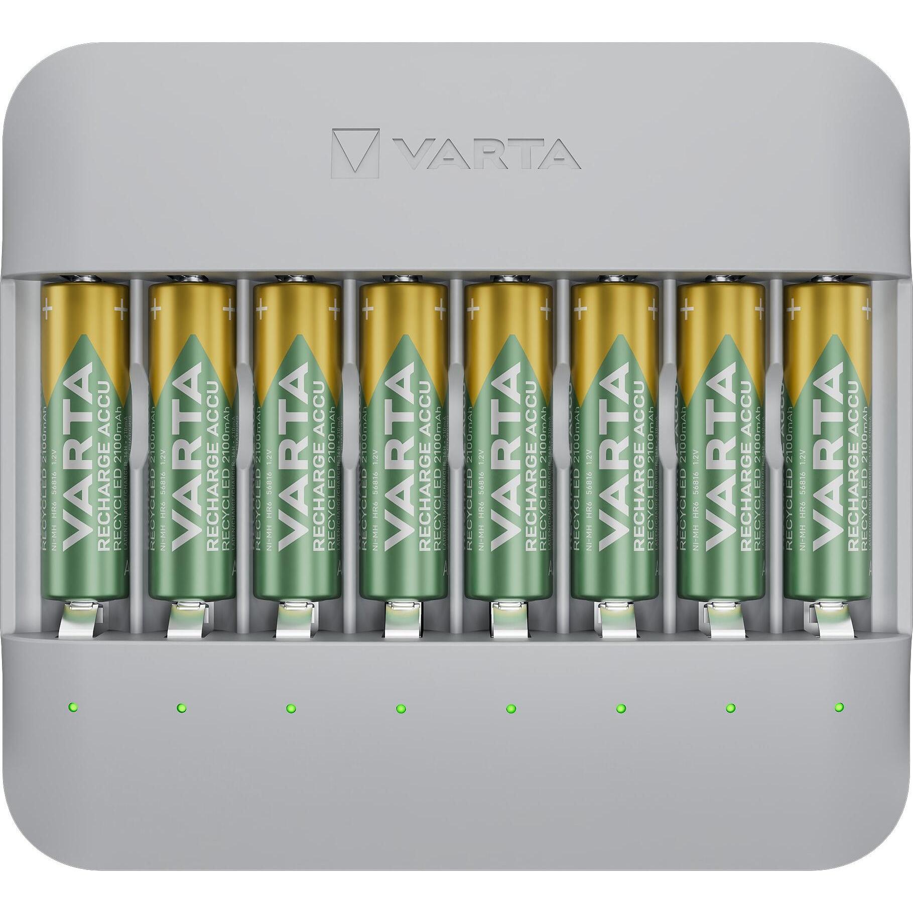 Varta Eco Charger Multi (1 pz., HR6, AA, AAA, 1600 mAh, Batteria + Caricabatterie), Caricabatterie