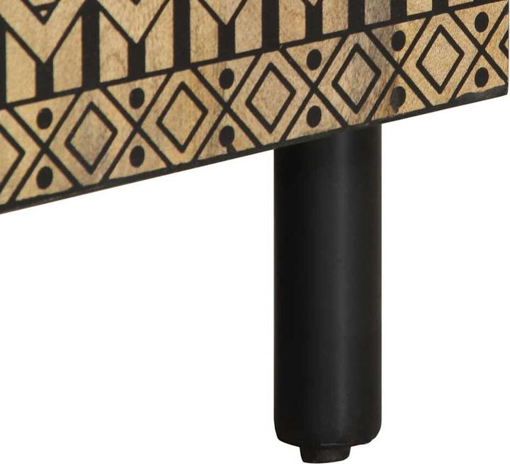 Produktbild VidaXL TV Schrank Lowboard Fernsehschrank Fernsehtisch Schwarz Raues Mangoholz (105 x 33.5 x 46 cm)