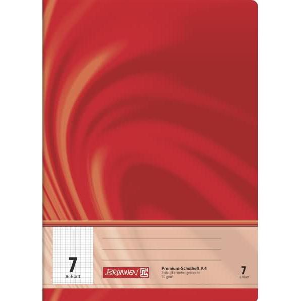 Brunnen, Heft + Block, Schulheft Young Vivendi A4 Lineatur 7 90 g/qm 16 Blatt (A4, Kariert)