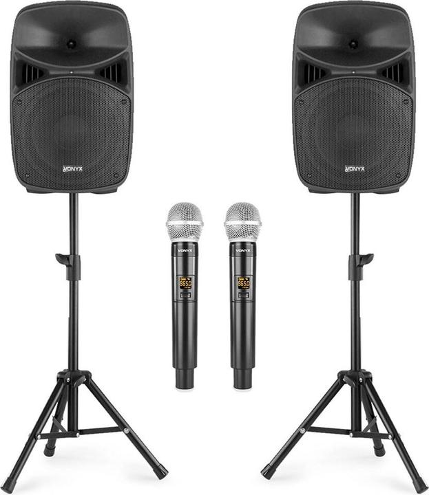 Productafbeelding Vonyx Karaoke set - karaoke set voor volwassenen - Met 2 draadloze microfoons en