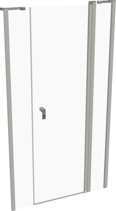 Actual product image Hüppe Design pure 4-corner swing door with fixed segment and side panel in niche, width:110cm height:200cm (211 cm, 110 cm, 200 cm)