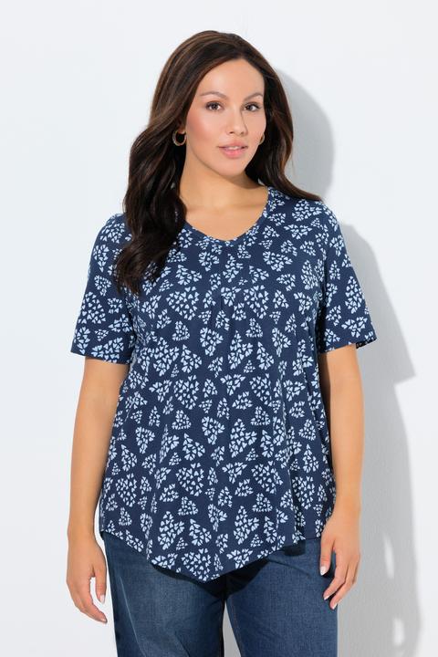 Actual product image Ulla Popken Dot Heart Pointed Hem Tee (60)