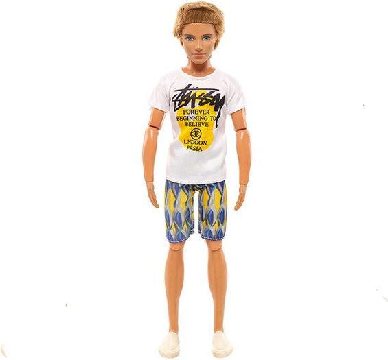 Image du produit Hermex Ken et Barbie Pantalon et T-shirt Set de mode par paire Blanc Bleu