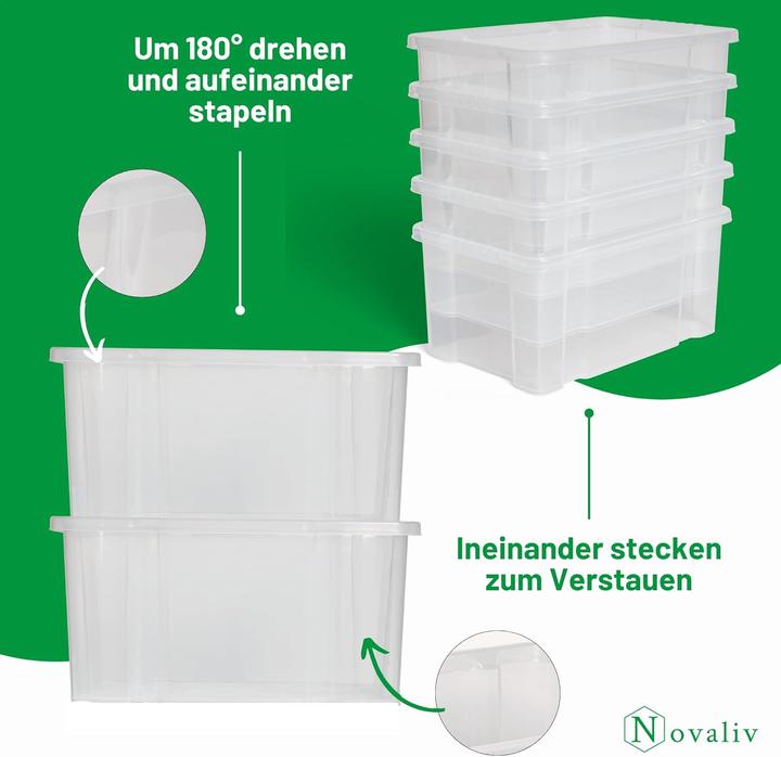 Produktbild Novaliv Aufbewahrungsbox mit Deckel (20 cm, 15 l, 1x)