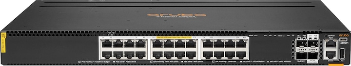 Actual product image HPE Aruba 24p Smart Rate /2nd /5G/10G PoE and 2p and 2p Switch (24 Ports)