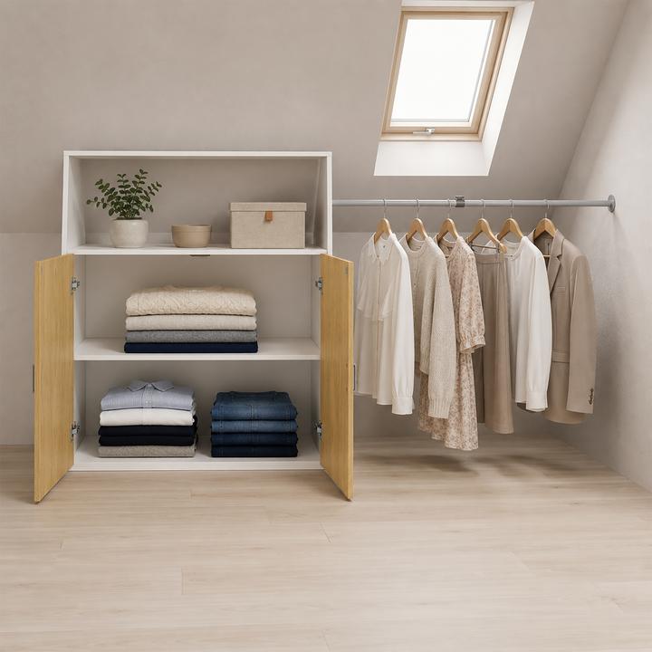 Produktbild VCM Holz Dachschrägen Kleiderschrank Dacho M (90 x 50 x 100 cm)