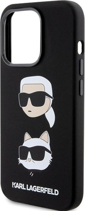 Actual product image Karl Lagerfeld KLHCP15LSDHKCNK iPhone 15 Pro 6.1" czarny/black Silicone Karl&Choupette Head (Apple iPhone 15 Pro)
