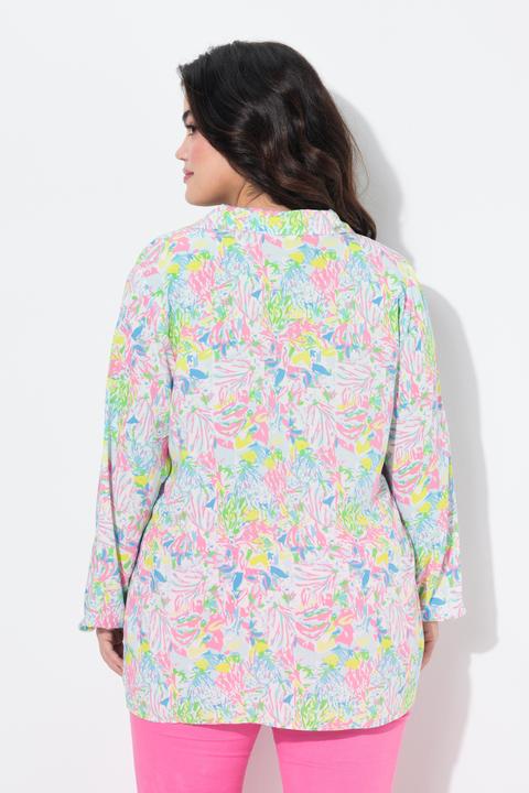 Actual product image Angel of Style Bluse, farbenfroher Alloverdruck, Langarm (52)