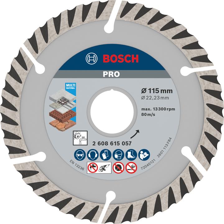 Produktbild Bosch Professional Zubehör PRO Multi Material Diamanttrennscheibe, 115 x 22,23 mm