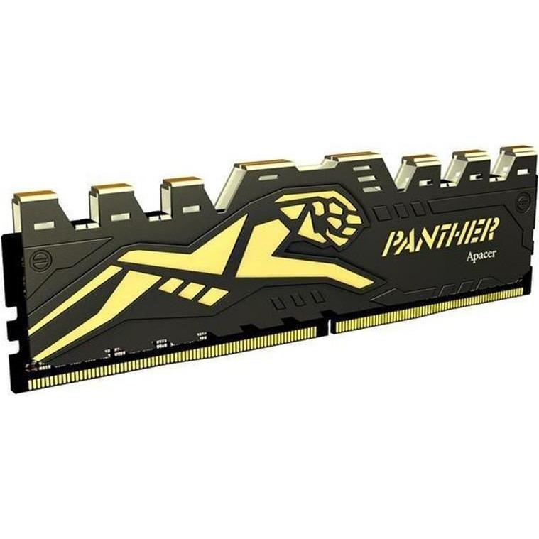 Apacer DDR4 - 8GB - 3200 - CL - 16 - Single Panther Golden (1 x 8GB, 3200 MHz, DDR4-RAM, DIMM), RAM, Schwarz