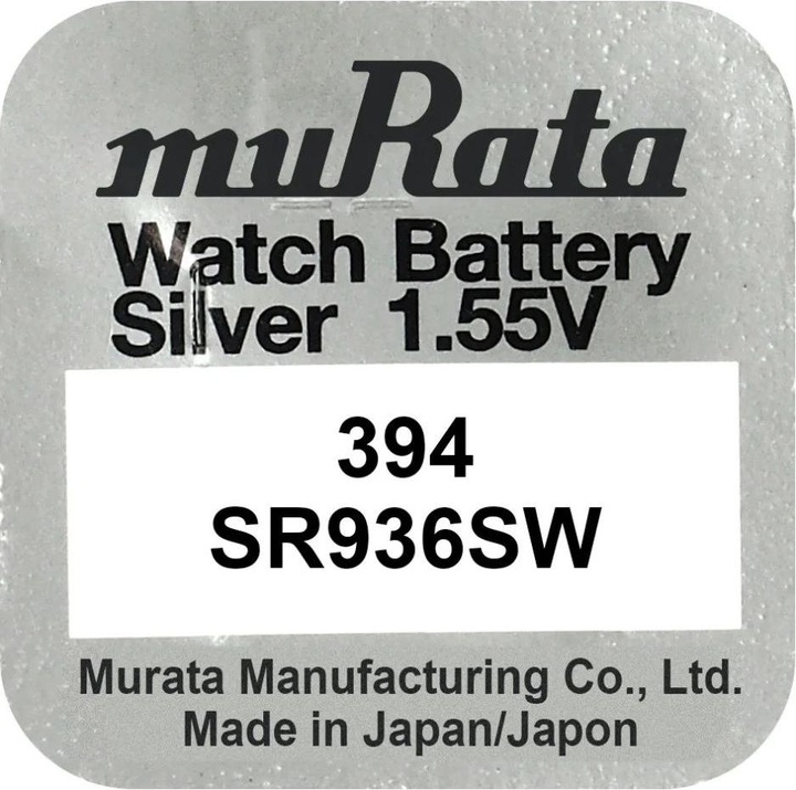 Immagine prodotto Murata Pila a bottone ossido di argento n 394 (10 pz., SR45, 75 mAh)