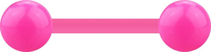 Immagine prodotto Star Piercing Barbell pink mit zwei Kugeln (senza ottone, Materiale sintetico)