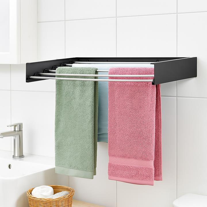 Actual product image Relaxdays Wall-mounted laundry rack (4 m)