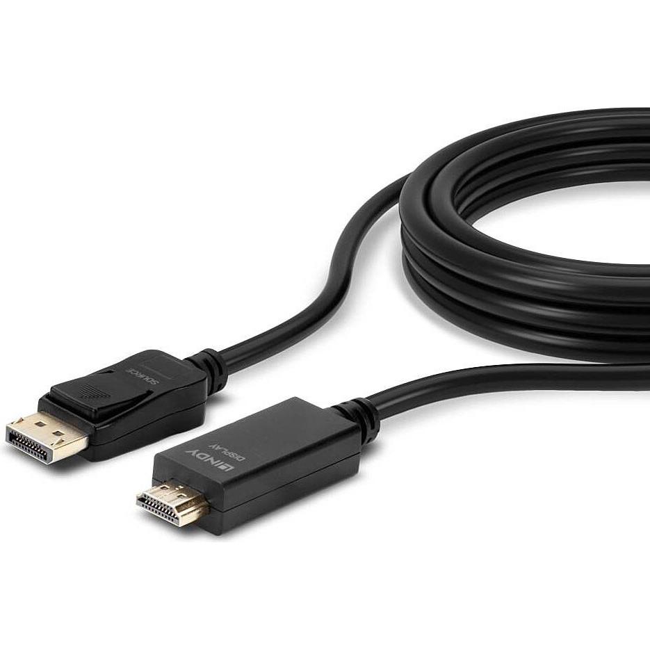 Thumbnail - Lindy DisplayPort — HDMI (Typ A) (2 m, HDMI, DisplayPort), Video Kabel