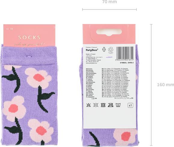 Immagine prodotto Partydeco Calzini Fiori, misto, 31-34 (1 pz / 1 pz) (31 - 34)