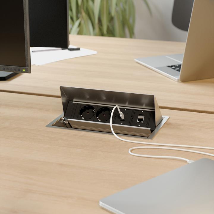 Image du produit Bachmann CONEO SET 2x contact de protection 2x ABD argenté (2x, CEE 7/3)