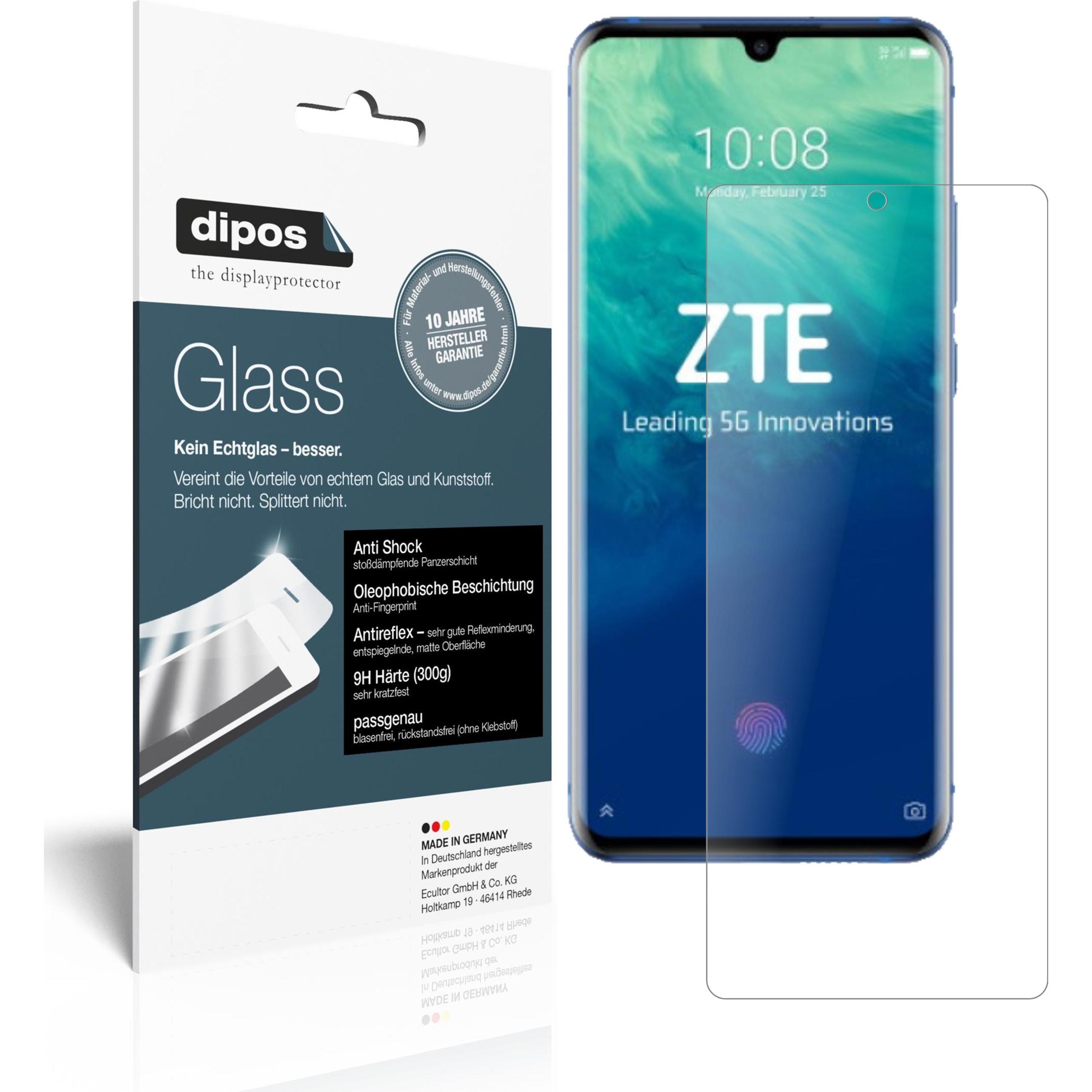 Dipos Displayschutz Anti-Shock (2 Stück, ZTE Axon 10s Pro), Smartphone Schutzfolie, Transparent