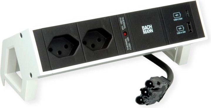 Produktbild Bachmann Desk 2 (2 x, Typ 13, USB-A, USB-C, 0.20 m)