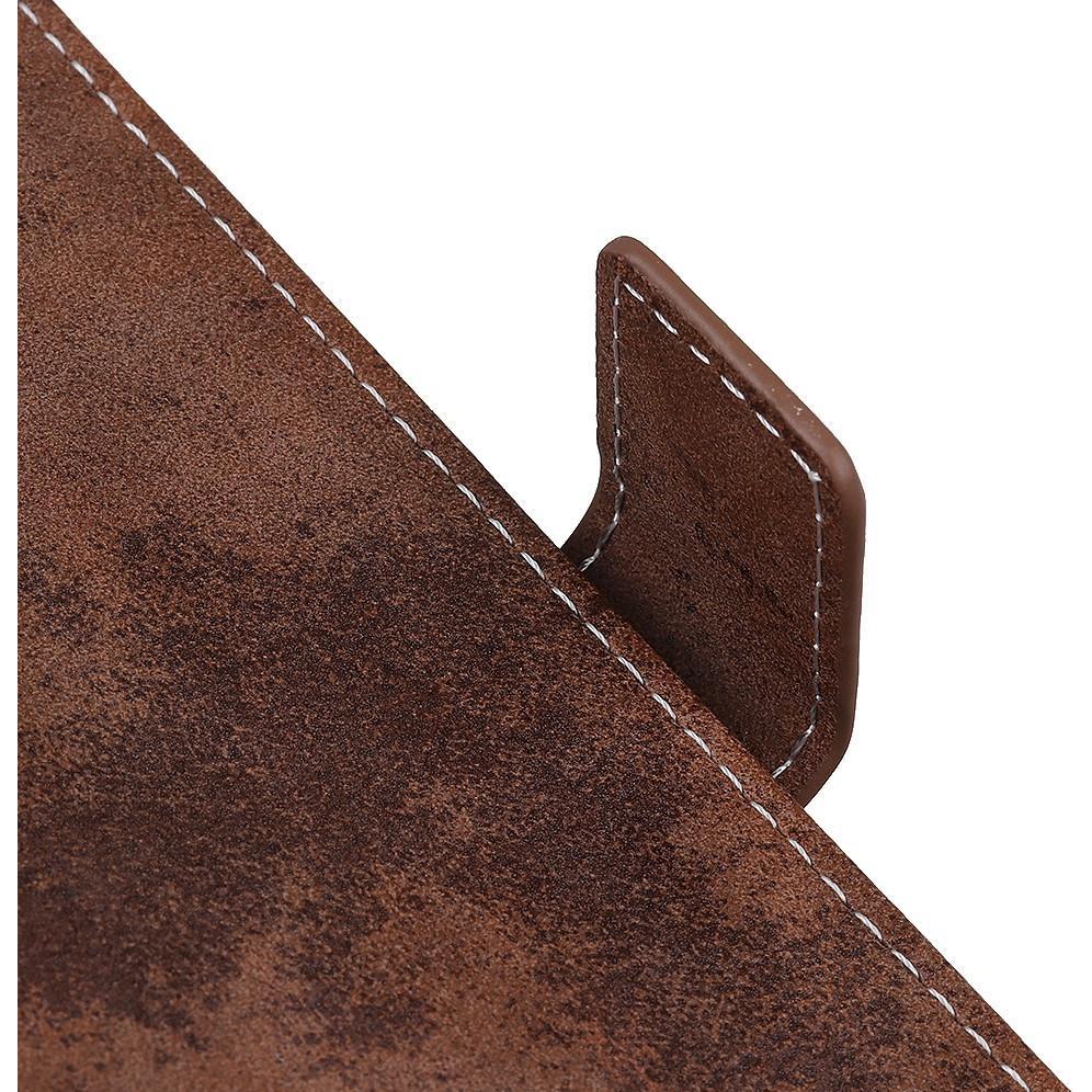Thumbnail - Cover-Discount Galaxy S22+ - Vintage Etui Wildleder Optik braun (Samsung Galaxy S22+), Smartphone Hülle, Braun