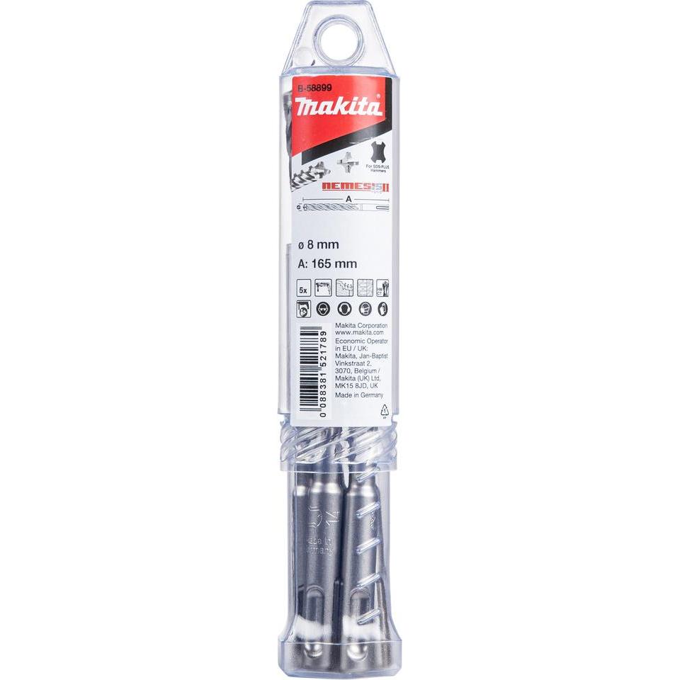 Thumbnail - Makita, Bohrereinsatz, NEMESIS2 SDS+Bohrer 8x165 5Stk (8 x 165 mm)