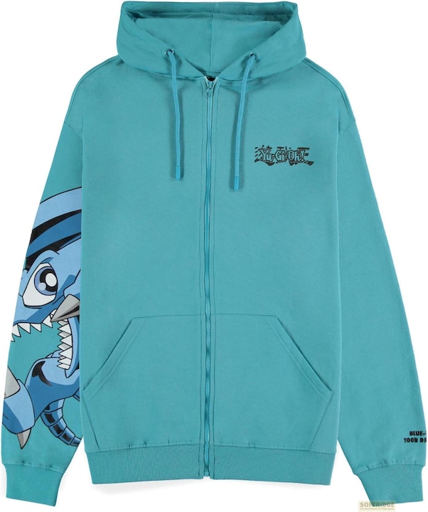 Difuzed Yu-Gi-Oh! - Blue-Eyes Toon Dragon - Men's Zipper Hoodie - M (M)