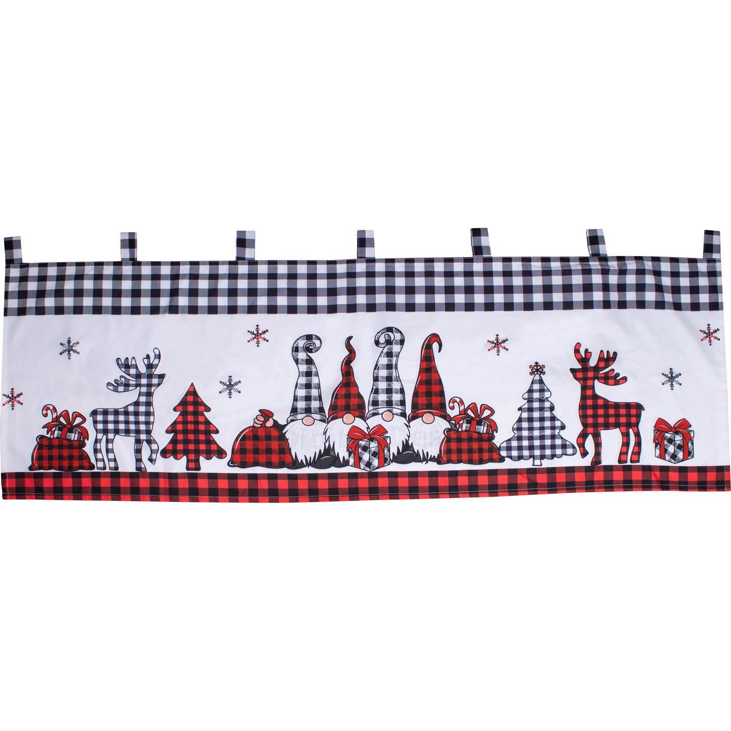 Mojawo, Weihnachtsdeko, X-Mas Gardine Scheibengardine Weihnachten Fenstergardine LED