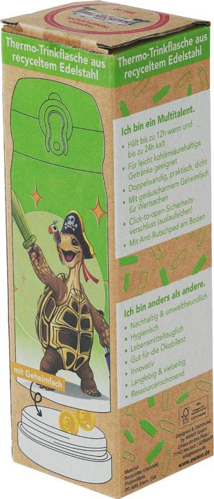 Actual product image Awave The School of Magical Animals drinking bottle 380 ml stainless steel | green, Henrietta (0.38 l)