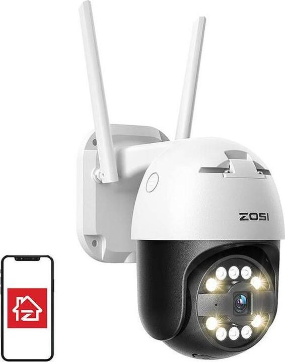 Zosi IP Outdoor Camera C296 WiFi Pan Tilt 5MP IP66 with 32GB