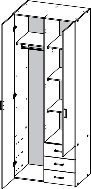 Actual product image Tvilum Space (77.60 x 49.50 x 200.40 cm)