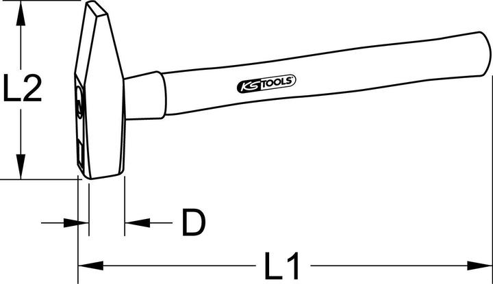 Actual product image KS Tools Sledgehammer with ash handle (5640 g)