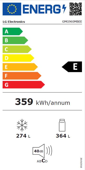 Etichetta energetica LG InstaView GMG960MBEE (638 l)