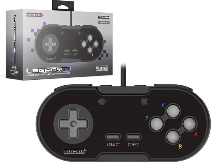 retro-bit Legacy 16 USB Port Controller Black (Mac, Raspberry Pi 3, Switch, Steam Machine, PC)