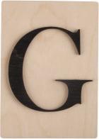 Actual product image Rayher Wooden letter G, FSC Mixed Credit, black