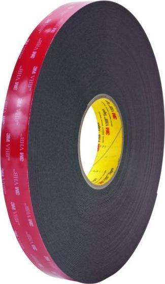 Produktbild 3M VHB Klebeband, schwarz, BreitexLänge: 19X33 mmxm, Stärke 1,6 mm (19 mm)