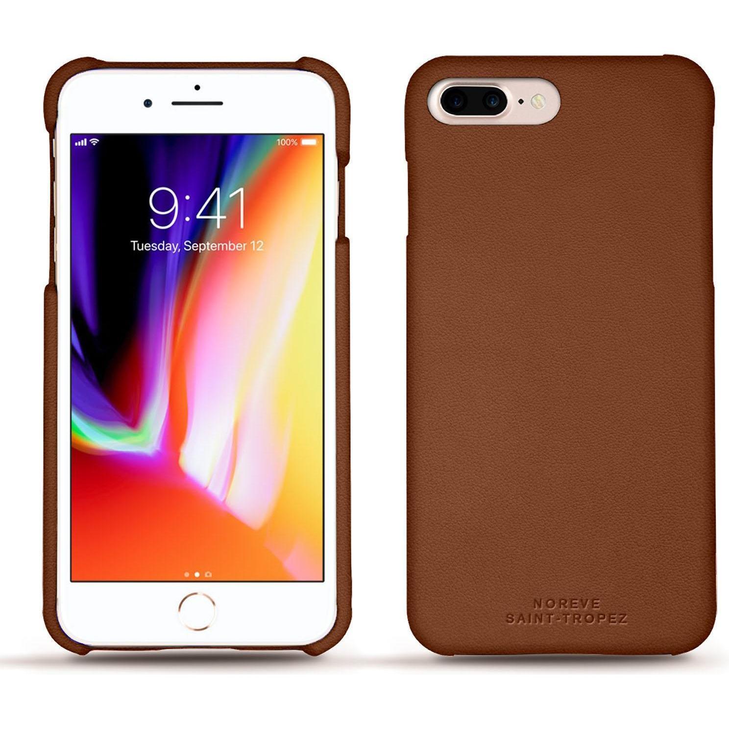 Noreve Lederschutzhülle (Apple iPhone 8 Plus), Smartphone Hülle, Braun