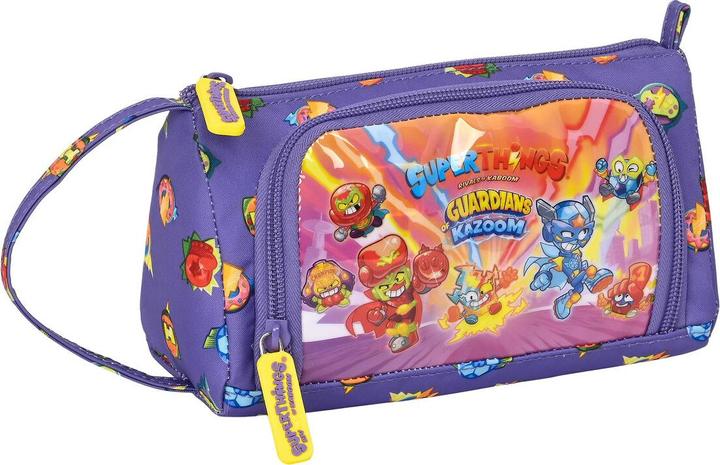 Immagine prodotto Superthings Astuccio per matite con accessori Guardiani di Kazoom Giallo Viola (32 pezzi)