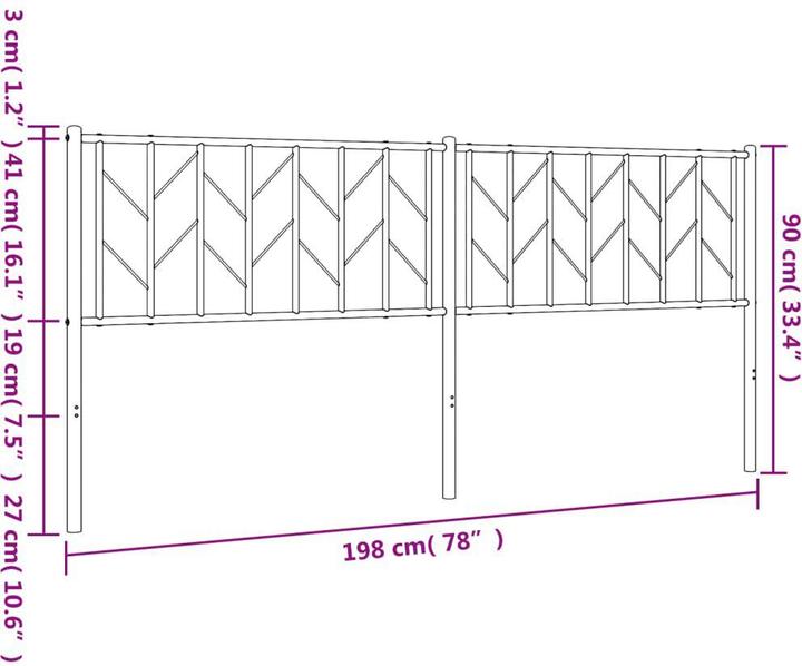Produktbild vidaXL Kopfteil (198 x 4 x 90 cm)