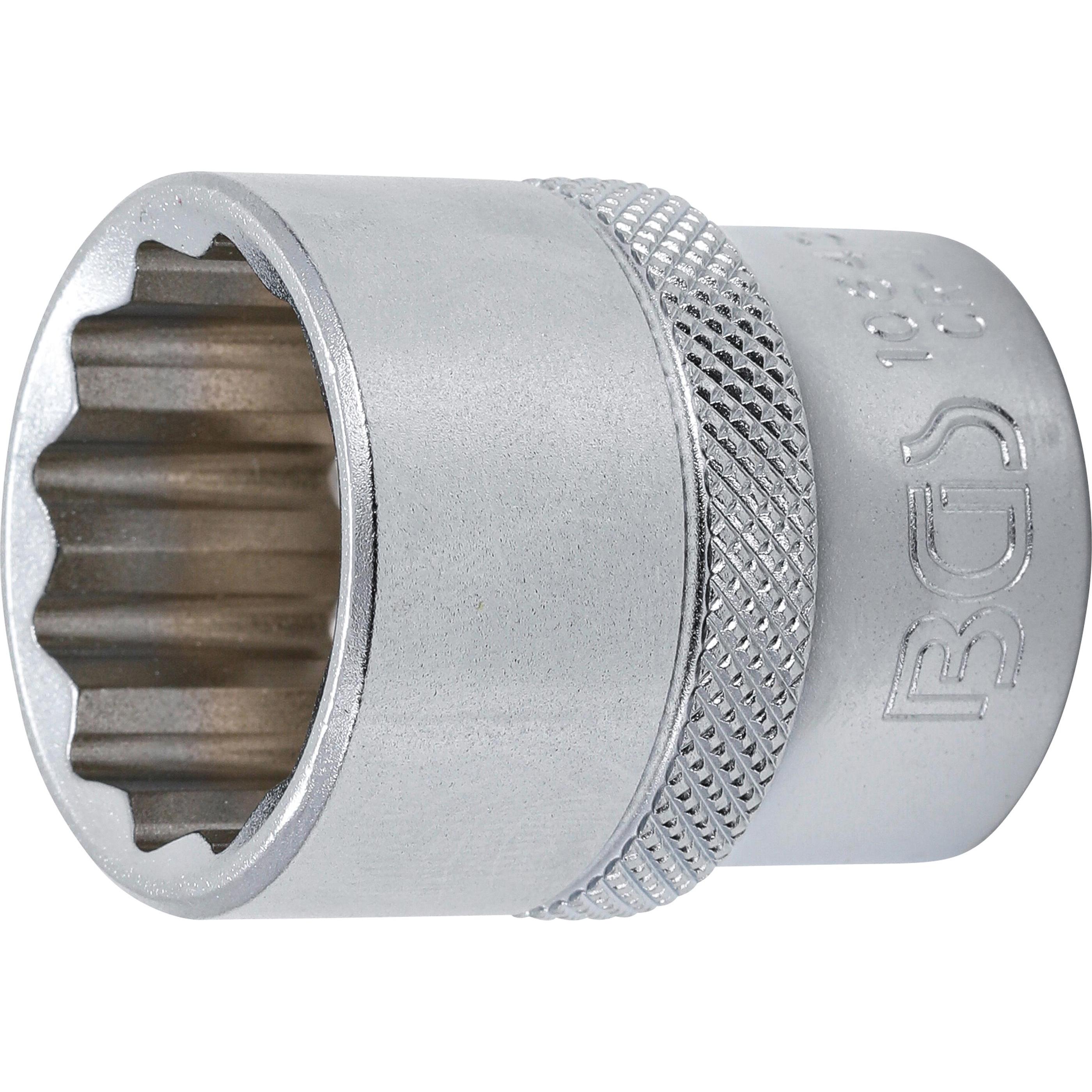 BGS, Steckschlüssel + Stecknuss, Steckschlüssel-Einsatz Zwölfkant Antrieb Innenvierkant 12,5 mm (1/2") SW 23 mm (23 mm)