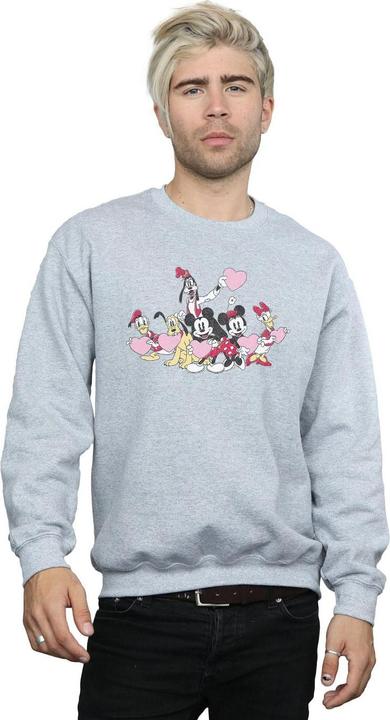 Actual product image Disney Mens Mickey Mouse Love Friends Sweatshirt (3XL)
