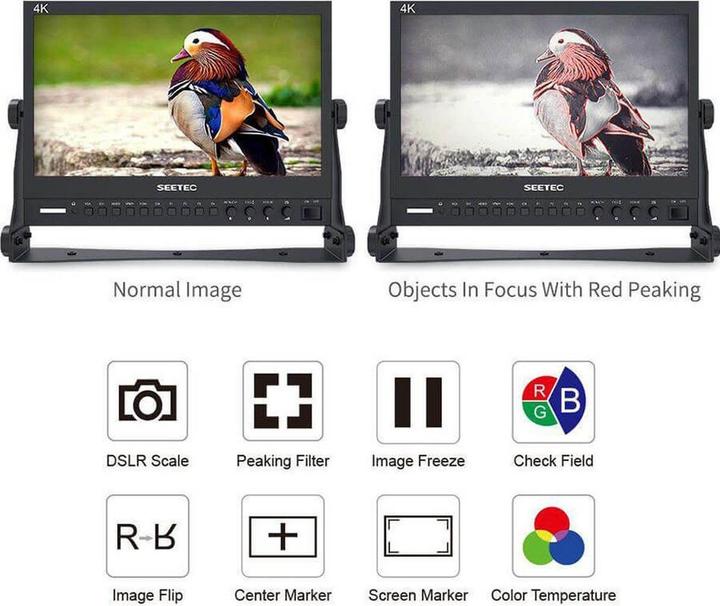 Produktbild Feelworld SEETEC 13.3" Aluminum Design IPS 1920x1080 Pro Broadcast LCD Monitor with 3G SDI HDMI AV (13.30", Full HD)