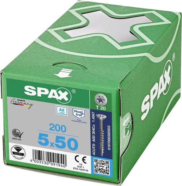 Produktbild Spax A2 Senkmultikopf T-Star Plus T20 Teilgewinde (200 Schrauben pro Stück)