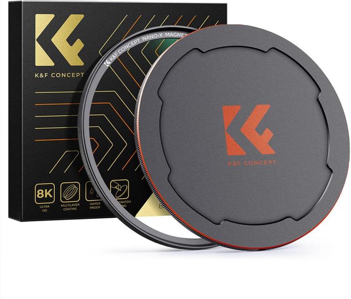 Produktbild K&F Concept 55MM Magnetic MCUV Filter with Magnetic Metal Cap, Green Coated (Nano X Series) (Magnet Filterhalter, 55 mm)