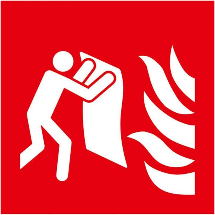 Wolk Brandschutzschild Löschdecke Aluminium B x H 200 mm ISO