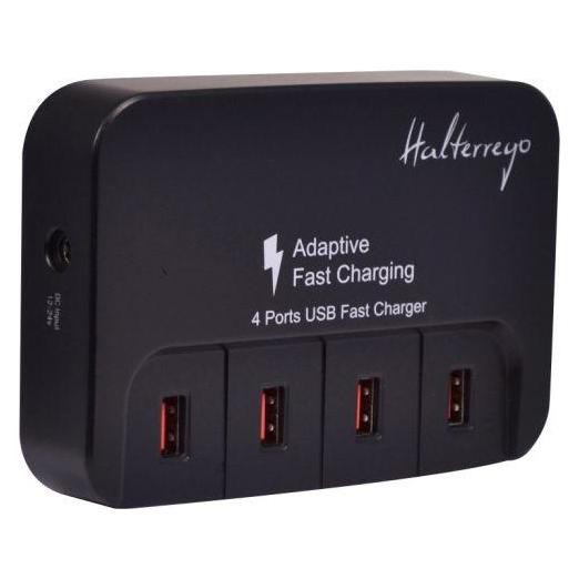 Adaptateur De Voyage Universel - 4 Ports USB + Type-C - Charge Rapide 3.0 - Noir