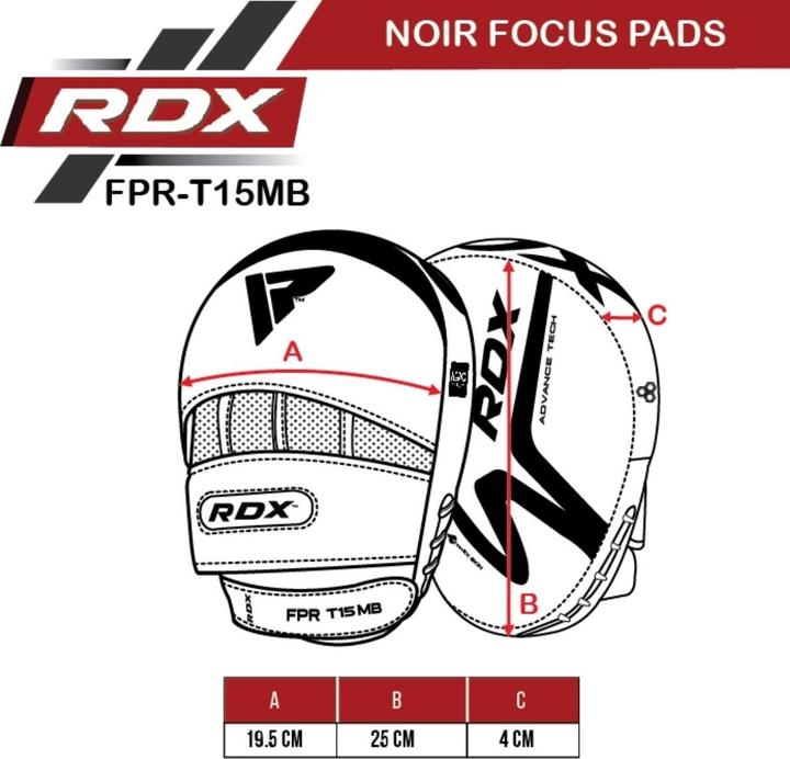 Image du produit Rdx Focus Pad T15 Matte Black (Taille unique)