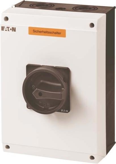 Actual product image Eaton Isolator 100A 3 Pole with black handle