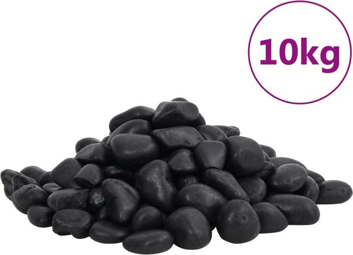 Produktbild VidaXL Polierte Kiesel 10 kg Schwarz 2-5 cm,Farbe (Kies, Stein)