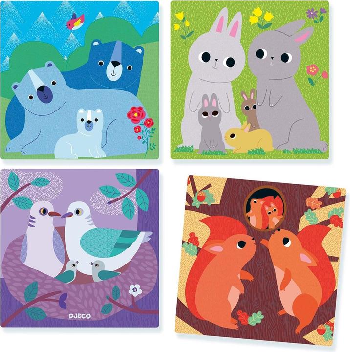 Immagine prodotto Djeco Cubo di legno Puzzle-Up Forest (9 pezzi)