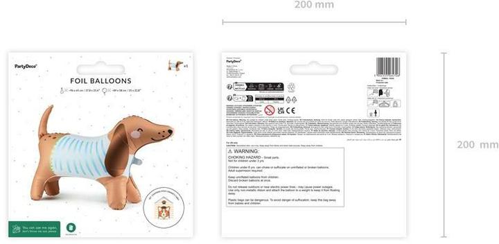 Actual product image Partydeco Standing dachshund foil balloon (1x)