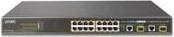 Immagine prodotto Planet 16 porte 10/100TX 802.3at PoE + 2 porte Gigabit TP/SFP (18 porte)